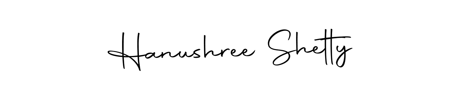 How to make Hanushree Shetty name signature. Use Autography-DOLnW style for creating short signs online. This is the latest handwritten sign. Hanushree Shetty signature style 10 images and pictures png