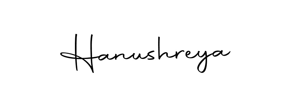 Use a signature maker to create a handwritten signature online. With this signature software, you can design (Autography-DOLnW) your own signature for name Hanushreya. Hanushreya signature style 10 images and pictures png