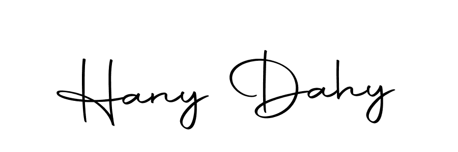 Design your own signature with our free online signature maker. With this signature software, you can create a handwritten (Autography-DOLnW) signature for name Hany Dahy. Hany Dahy signature style 10 images and pictures png
