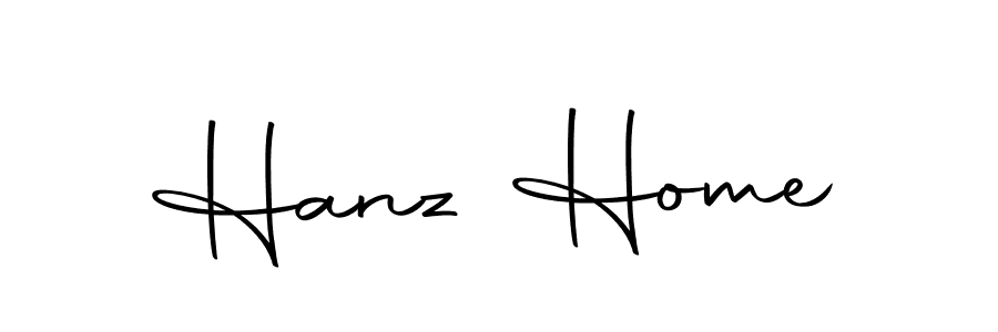 How to make Hanz Home name signature. Use Autography-DOLnW style for creating short signs online. This is the latest handwritten sign. Hanz Home signature style 10 images and pictures png