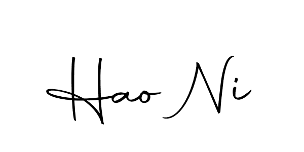 You should practise on your own different ways (Autography-DOLnW) to write your name (Hao Ni) in signature. don't let someone else do it for you. Hao Ni signature style 10 images and pictures png