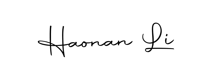 Make a beautiful signature design for name Haonan Li. Use this online signature maker to create a handwritten signature for free. Haonan Li signature style 10 images and pictures png