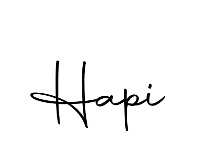 Create a beautiful signature design for name Hapi. With this signature (Autography-DOLnW) fonts, you can make a handwritten signature for free. Hapi signature style 10 images and pictures png