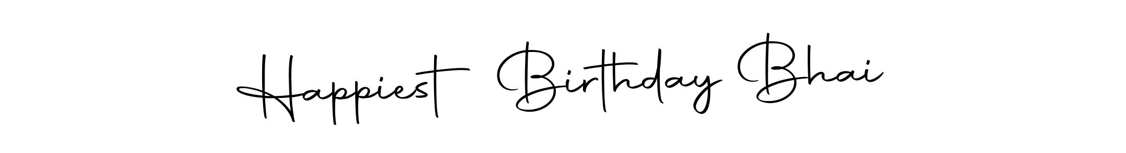 You should practise on your own different ways (Autography-DOLnW) to write your name (Happiest Birthday Bhai) in signature. don't let someone else do it for you. Happiest Birthday Bhai signature style 10 images and pictures png