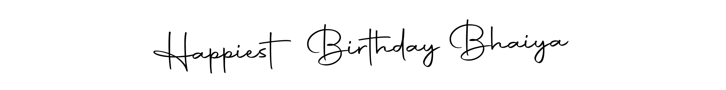 Create a beautiful signature design for name Happiest Birthday Bhaiya. With this signature (Autography-DOLnW) fonts, you can make a handwritten signature for free. Happiest Birthday Bhaiya signature style 10 images and pictures png
