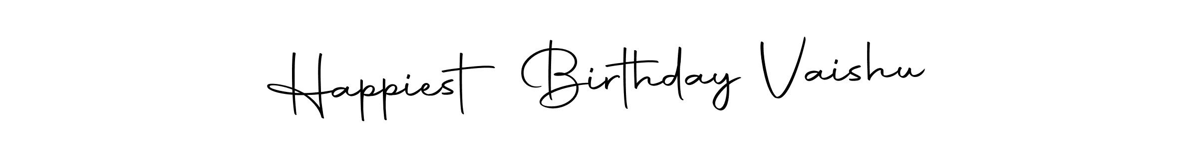 You can use this online signature creator to create a handwritten signature for the name Happiest Birthday Vaishu. This is the best online autograph maker. Happiest Birthday Vaishu signature style 10 images and pictures png