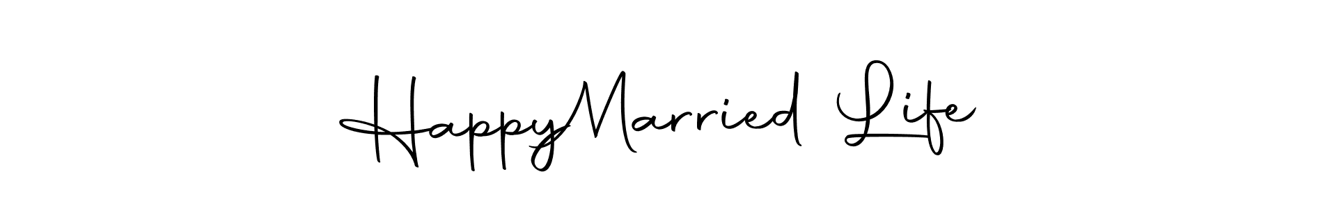 Similarly Autography-DOLnW is the best handwritten signature design. Signature creator online .You can use it as an online autograph creator for name Happy  Married Life. Happy  Married Life signature style 10 images and pictures png
