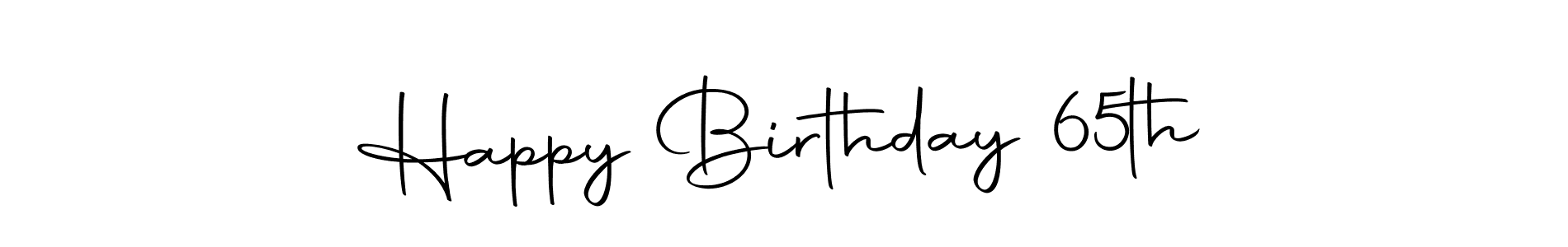 How to make Happy Birthday 65th signature? Autography-DOLnW is a professional autograph style. Create handwritten signature for Happy Birthday 65th name. Happy Birthday 65th signature style 10 images and pictures png