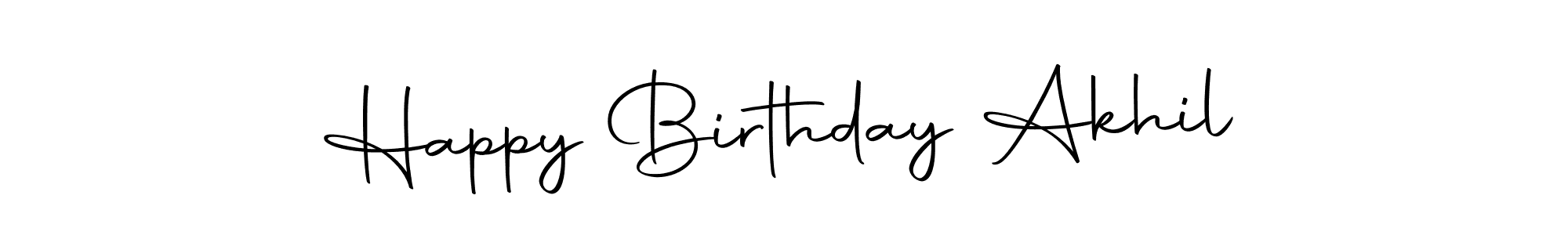 Also we have Happy Birthday Akhil name is the best signature style. Create professional handwritten signature collection using Autography-DOLnW autograph style. Happy Birthday Akhil signature style 10 images and pictures png