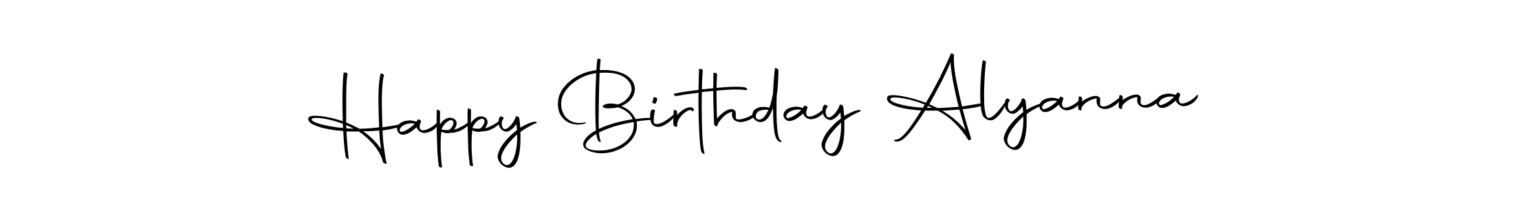Design your own signature with our free online signature maker. With this signature software, you can create a handwritten (Autography-DOLnW) signature for name Happy Birthday Alyanna. Happy Birthday Alyanna signature style 10 images and pictures png
