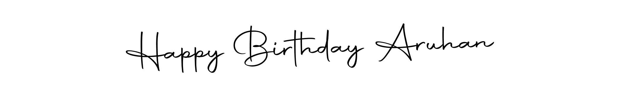 Make a beautiful signature design for name Happy Birthday Aruhan. With this signature (Autography-DOLnW) style, you can create a handwritten signature for free. Happy Birthday Aruhan signature style 10 images and pictures png