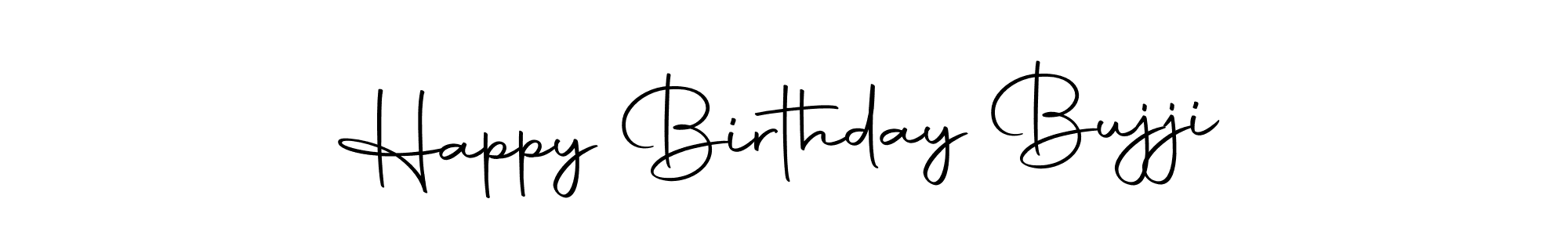 if you are searching for the best signature style for your name Happy Birthday Bujji. so please give up your signature search. here we have designed multiple signature styles  using Autography-DOLnW. Happy Birthday Bujji signature style 10 images and pictures png