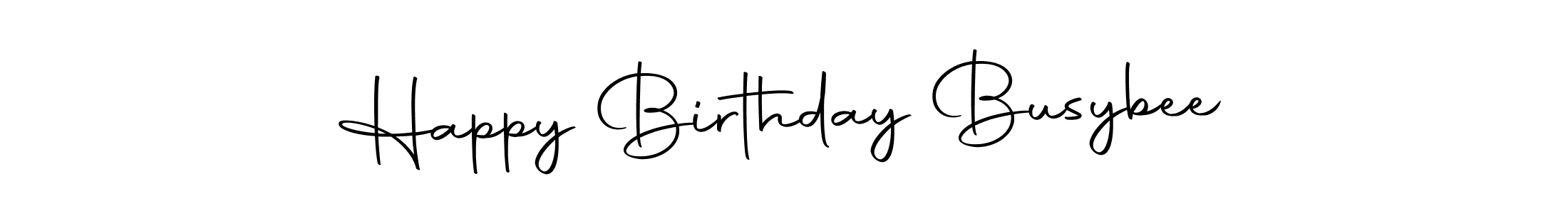 if you are searching for the best signature style for your name Happy Birthday Busybee. so please give up your signature search. here we have designed multiple signature styles  using Autography-DOLnW. Happy Birthday Busybee signature style 10 images and pictures png