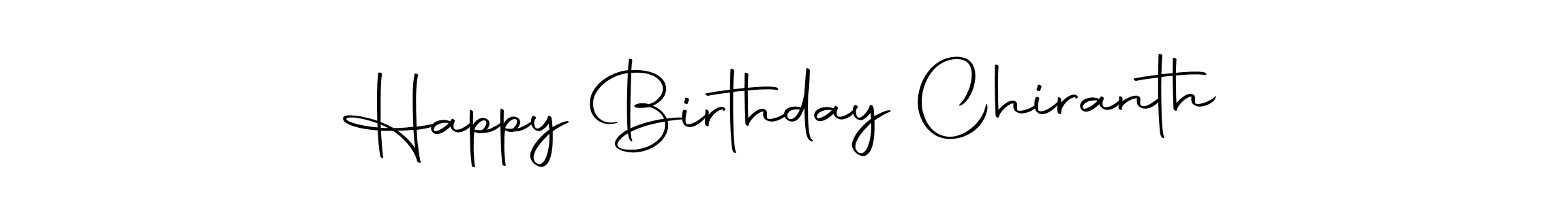 How to make Happy Birthday Chiranth name signature. Use Autography-DOLnW style for creating short signs online. This is the latest handwritten sign. Happy Birthday Chiranth signature style 10 images and pictures png