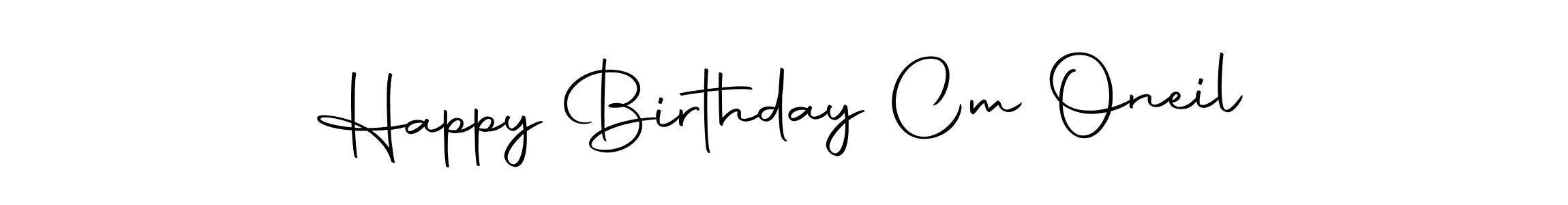 This is the best signature style for the Happy Birthday Cm Oneil name. Also you like these signature font (Autography-DOLnW). Mix name signature. Happy Birthday Cm Oneil signature style 10 images and pictures png