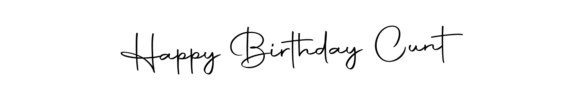 The best way (Autography-DOLnW) to make a short signature is to pick only two or three words in your name. The name Happy Birthday Cunt include a total of six letters. For converting this name. Happy Birthday Cunt signature style 10 images and pictures png