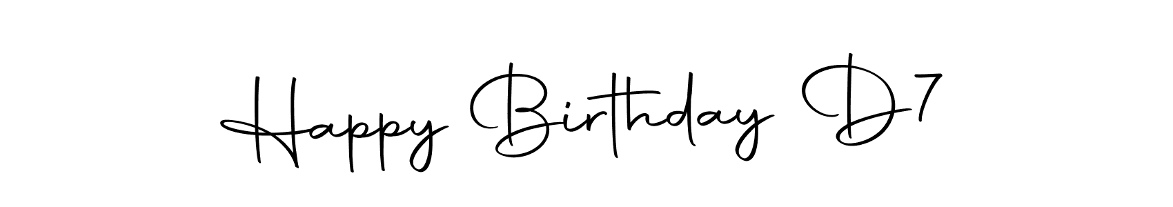 How to Draw Happy Birthday D7 signature style? Autography-DOLnW is a latest design signature styles for name Happy Birthday D7. Happy Birthday D7 signature style 10 images and pictures png