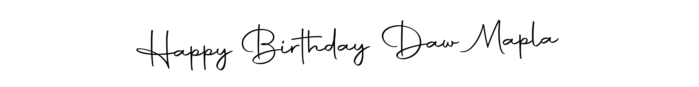 if you are searching for the best signature style for your name Happy Birthday Daw Mapla. so please give up your signature search. here we have designed multiple signature styles  using Autography-DOLnW. Happy Birthday Daw Mapla signature style 10 images and pictures png