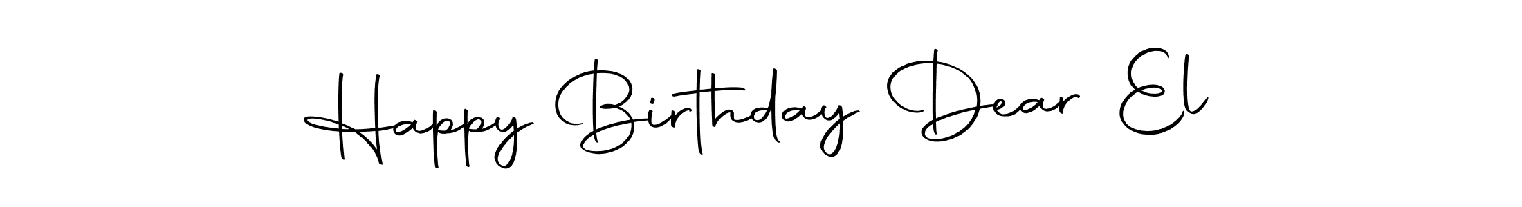 Here are the top 10 professional signature styles for the name Happy Birthday Dear El. These are the best autograph styles you can use for your name. Happy Birthday Dear El signature style 10 images and pictures png