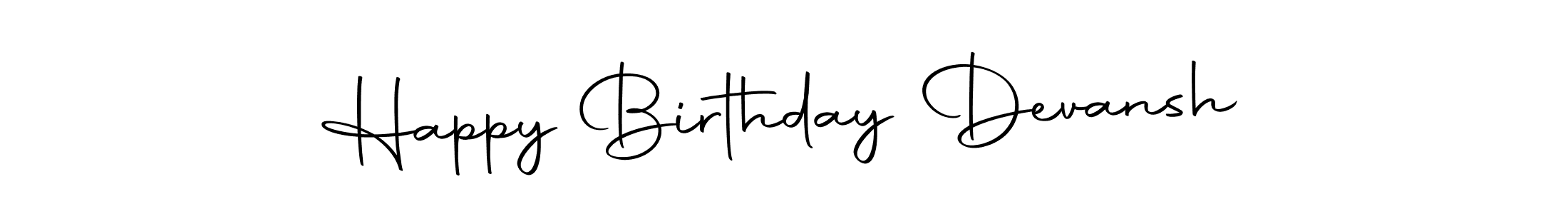 Use a signature maker to create a handwritten signature online. With this signature software, you can design (Autography-DOLnW) your own signature for name Happy Birthday Devansh. Happy Birthday Devansh signature style 10 images and pictures png