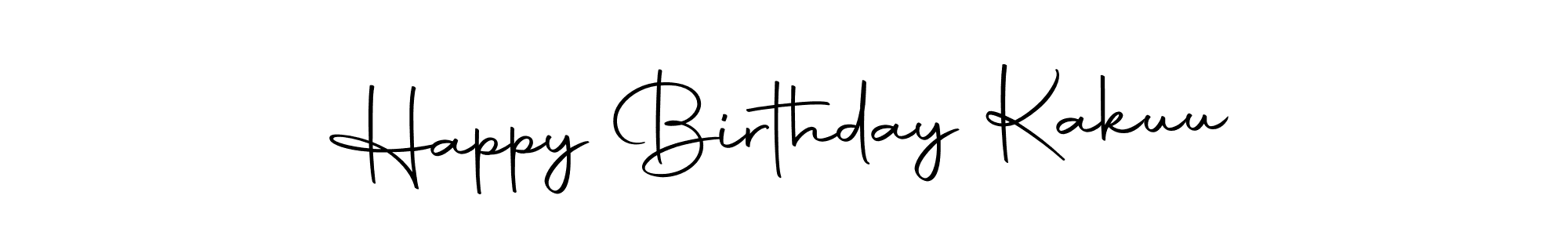 Make a beautiful signature design for name Happy Birthday Kakuu. With this signature (Autography-DOLnW) style, you can create a handwritten signature for free. Happy Birthday Kakuu signature style 10 images and pictures png