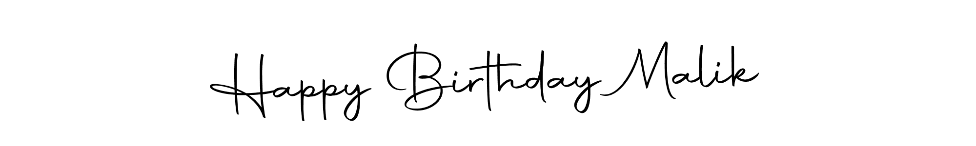 Autography-DOLnW is a professional signature style that is perfect for those who want to add a touch of class to their signature. It is also a great choice for those who want to make their signature more unique. Get Happy Birthday Malik name to fancy signature for free. Happy Birthday Malik signature style 10 images and pictures png