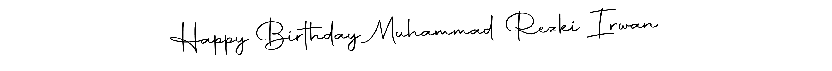 Once you've used our free online signature maker to create your best signature Autography-DOLnW style, it's time to enjoy all of the benefits that Happy Birthday Muhammad Rezki Irwan name signing documents. Happy Birthday Muhammad Rezki Irwan signature style 10 images and pictures png