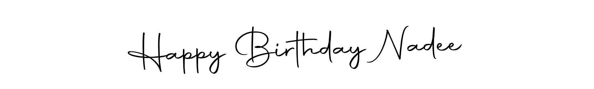 Happy Birthday Nadee stylish signature style. Best Handwritten Sign (Autography-DOLnW) for my name. Handwritten Signature Collection Ideas for my name Happy Birthday Nadee. Happy Birthday Nadee signature style 10 images and pictures png