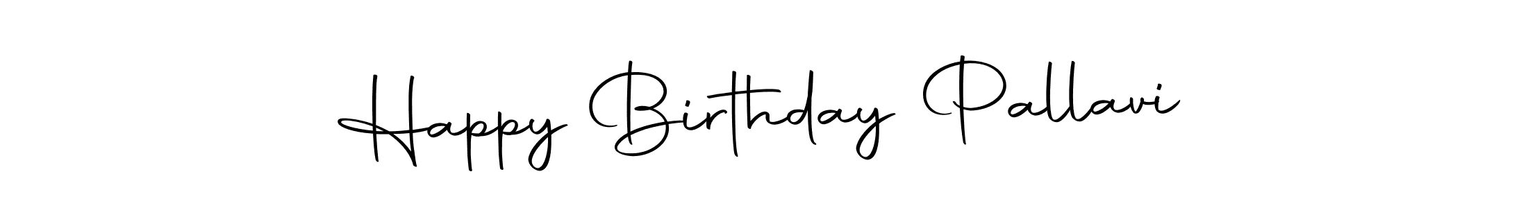 How to make Happy Birthday Pallavi name signature. Use Autography-DOLnW style for creating short signs online. This is the latest handwritten sign. Happy Birthday Pallavi signature style 10 images and pictures png