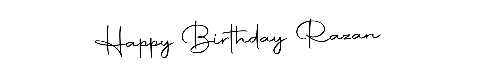 How to make Happy Birthday Razan signature? Autography-DOLnW is a professional autograph style. Create handwritten signature for Happy Birthday Razan name. Happy Birthday Razan signature style 10 images and pictures png