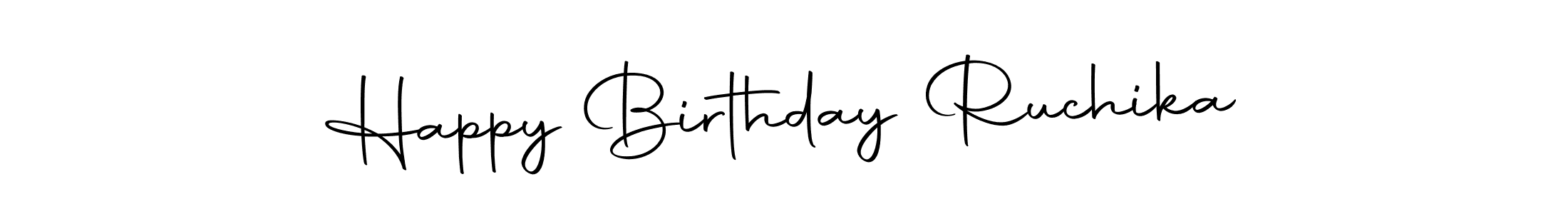 Use a signature maker to create a handwritten signature online. With this signature software, you can design (Autography-DOLnW) your own signature for name Happy Birthday Ruchika. Happy Birthday Ruchika signature style 10 images and pictures png