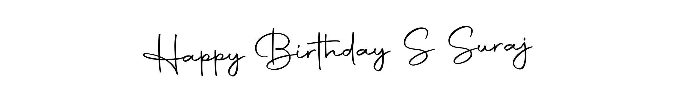 Design your own signature with our free online signature maker. With this signature software, you can create a handwritten (Autography-DOLnW) signature for name Happy Birthday S Suraj. Happy Birthday S Suraj signature style 10 images and pictures png