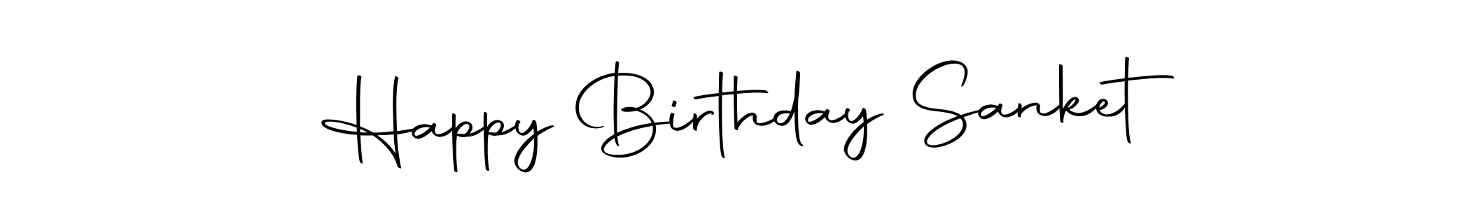 You should practise on your own different ways (Autography-DOLnW) to write your name (Happy Birthday Sanket) in signature. don't let someone else do it for you. Happy Birthday Sanket signature style 10 images and pictures png