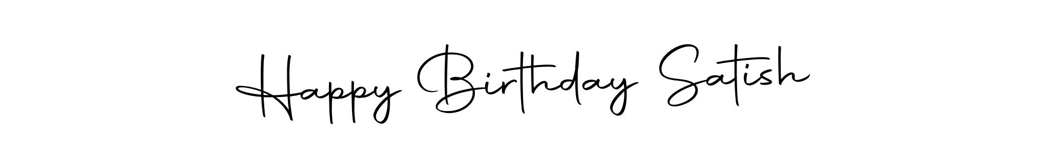 if you are searching for the best signature style for your name Happy Birthday Satish. so please give up your signature search. here we have designed multiple signature styles  using Autography-DOLnW. Happy Birthday Satish signature style 10 images and pictures png