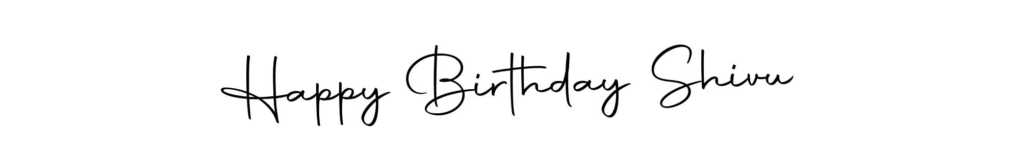 This is the best signature style for the Happy Birthday Shivu name. Also you like these signature font (Autography-DOLnW). Mix name signature. Happy Birthday Shivu signature style 10 images and pictures png