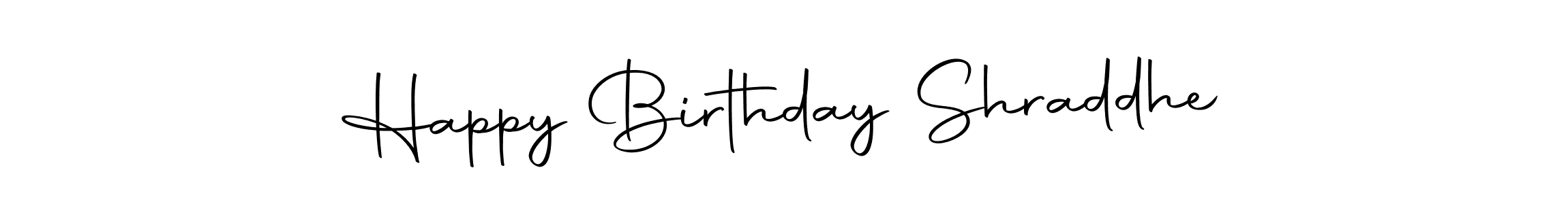 How to make Happy Birthday Shraddhe name signature. Use Autography-DOLnW style for creating short signs online. This is the latest handwritten sign. Happy Birthday Shraddhe signature style 10 images and pictures png