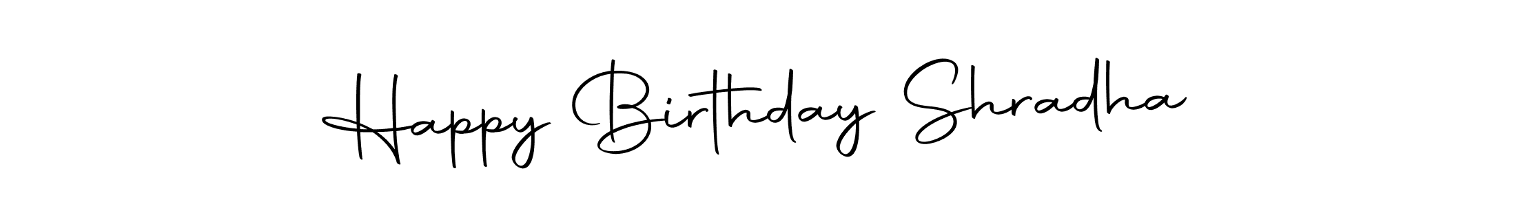 Autography-DOLnW is a professional signature style that is perfect for those who want to add a touch of class to their signature. It is also a great choice for those who want to make their signature more unique. Get Happy Birthday Shradha name to fancy signature for free. Happy Birthday Shradha signature style 10 images and pictures png