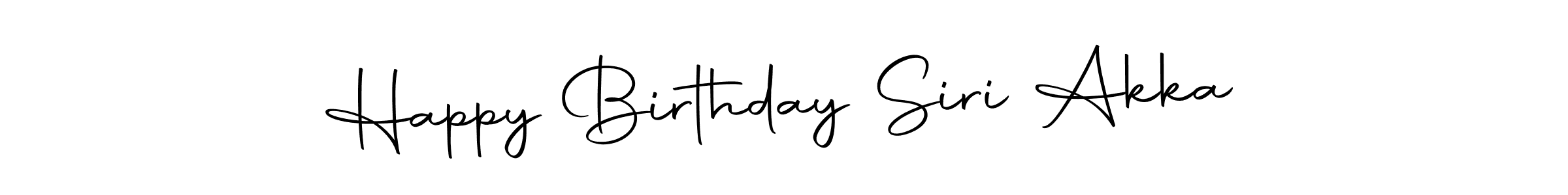Also we have Happy Birthday Siri Akka name is the best signature style. Create professional handwritten signature collection using Autography-DOLnW autograph style. Happy Birthday Siri Akka signature style 10 images and pictures png
