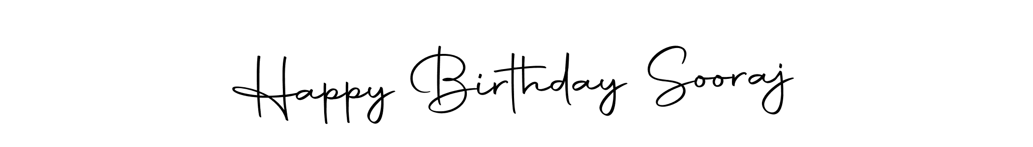 This is the best signature style for the Happy Birthday Sooraj name. Also you like these signature font (Autography-DOLnW). Mix name signature. Happy Birthday Sooraj signature style 10 images and pictures png