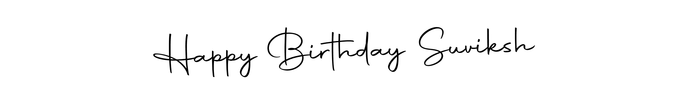 You should practise on your own different ways (Autography-DOLnW) to write your name (Happy Birthday Suviksh) in signature. don't let someone else do it for you. Happy Birthday Suviksh signature style 10 images and pictures png