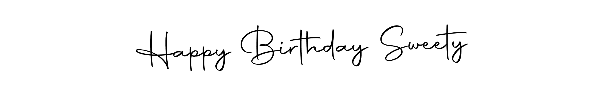 How to make Happy Birthday Sweety name signature. Use Autography-DOLnW style for creating short signs online. This is the latest handwritten sign. Happy Birthday Sweety signature style 10 images and pictures png