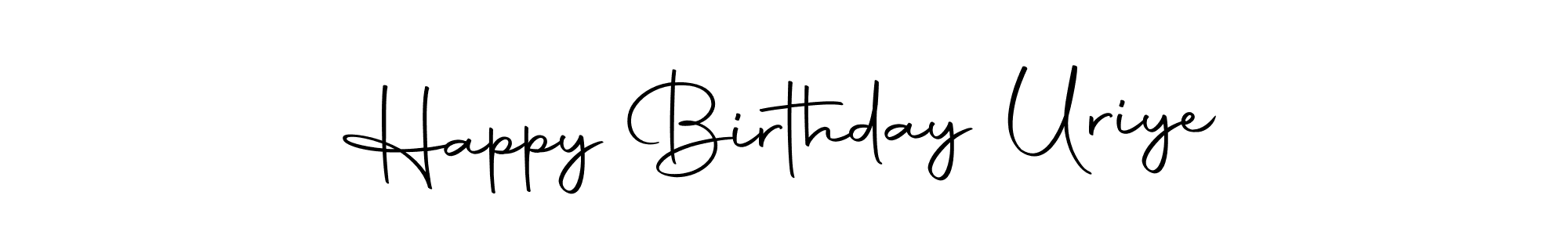 Make a beautiful signature design for name Happy Birthday Uriye. With this signature (Autography-DOLnW) style, you can create a handwritten signature for free. Happy Birthday Uriye signature style 10 images and pictures png