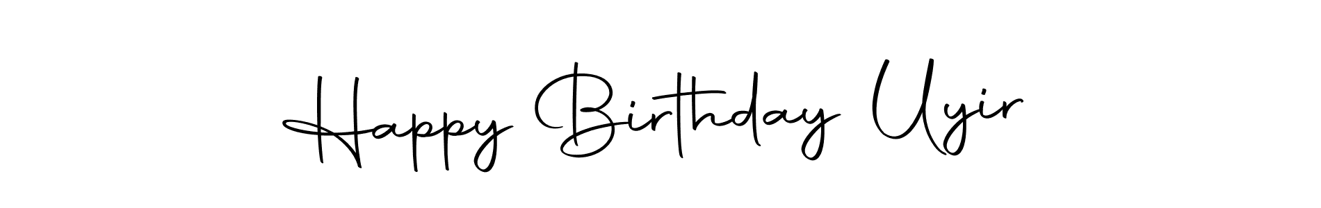 Create a beautiful signature design for name Happy Birthday Uyir. With this signature (Autography-DOLnW) fonts, you can make a handwritten signature for free. Happy Birthday Uyir signature style 10 images and pictures png
