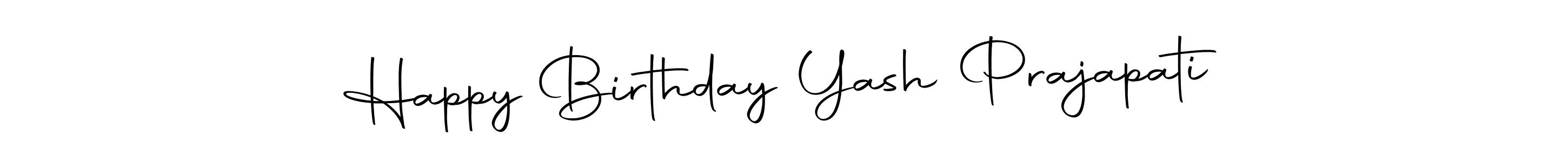Use a signature maker to create a handwritten signature online. With this signature software, you can design (Autography-DOLnW) your own signature for name Happy Birthday Yash Prajapati. Happy Birthday Yash Prajapati signature style 10 images and pictures png