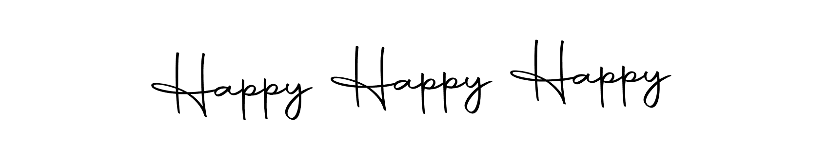 Use a signature maker to create a handwritten signature online. With this signature software, you can design (Autography-DOLnW) your own signature for name Happy Happy Happy. Happy Happy Happy signature style 10 images and pictures png