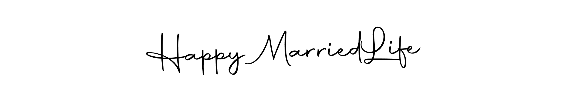 The best way (Autography-DOLnW) to make a short signature is to pick only two or three words in your name. The name Happy Married  Life include a total of six letters. For converting this name. Happy Married  Life signature style 10 images and pictures png