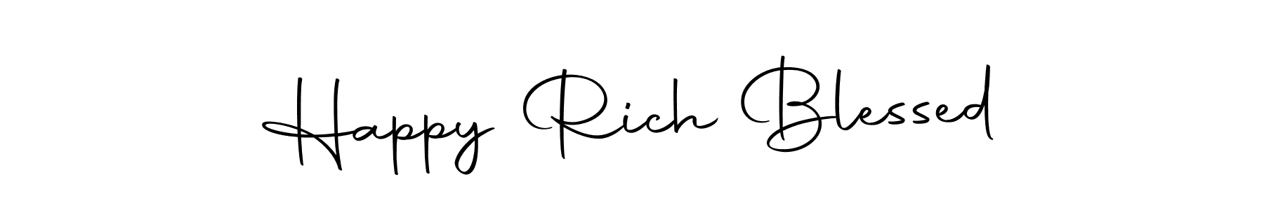 if you are searching for the best signature style for your name Happy Rich Blessed. so please give up your signature search. here we have designed multiple signature styles  using Autography-DOLnW. Happy Rich Blessed signature style 10 images and pictures png