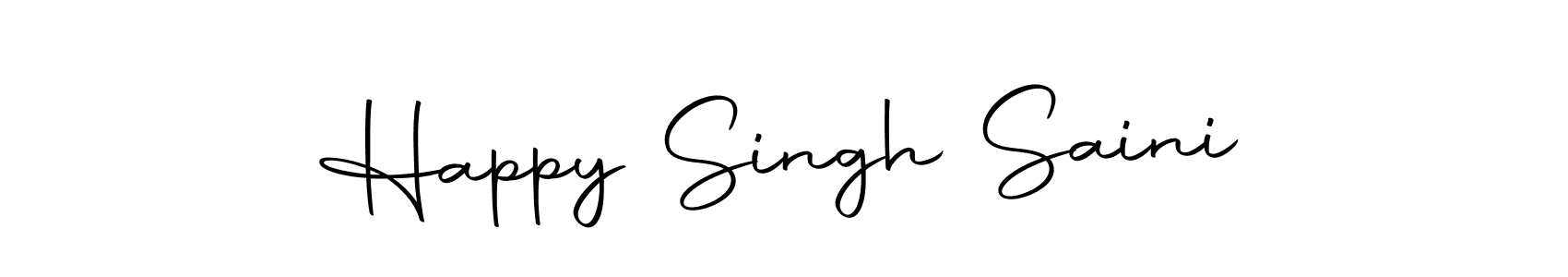 How to make Happy Singh Saini name signature. Use Autography-DOLnW style for creating short signs online. This is the latest handwritten sign. Happy Singh Saini signature style 10 images and pictures png