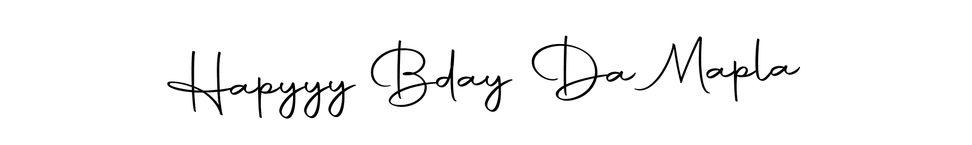 The best way (Autography-DOLnW) to make a short signature is to pick only two or three words in your name. The name Hapyyy Bday Da Mapla include a total of six letters. For converting this name. Hapyyy Bday Da Mapla signature style 10 images and pictures png
