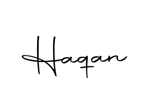 Create a beautiful signature design for name Haqan. With this signature (Autography-DOLnW) fonts, you can make a handwritten signature for free. Haqan signature style 10 images and pictures png